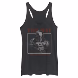Star Wars Junior's The Mandalorian Retro Way Tri-Blend Racerback Layer