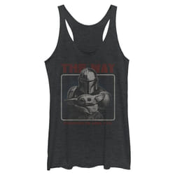 Star Wars Junior's The Mandalorian Retro Way Tri-Blend Racerback Layer