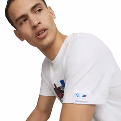 PUMA Men's Standard BMW M Motorsport Graphic Tee  White 23  XX-Large