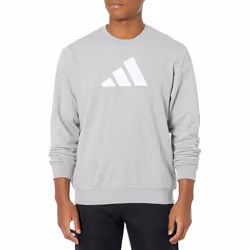 adidas Mens Future Icon 3Bar Crew Medium Grey Heather