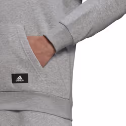 adidas Men's Future Icon 3-Bar Hoodie  Medium Grey Heather  X-Large