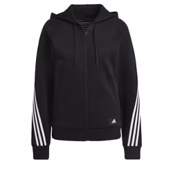 adidas Women's Sportswear Future Icon 3-Stripes Hooded Tracktop  Black