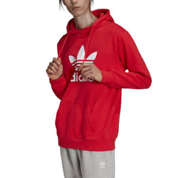 adidas Originals Mens Adicolor Classics Trefoil Hoodie  Vivid RedWhite  Large