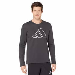 adidas Men's Icon 3 Bar Training Crew Black Medium