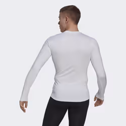 adidas Men's Techfit AEROREADY Training Long-Sleeve Tee  White  X-Larg