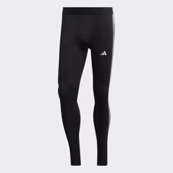 adidas Men's Techfit 3-Stripes Training Long Tights  Black  Small