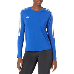 adidas Women's Hi Low Jersey Long Sleeve  Team Royal Blue/White  Mediu