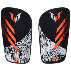 Unisex-Adult Messi Club Shinguard Black/Solar Red/White Medium