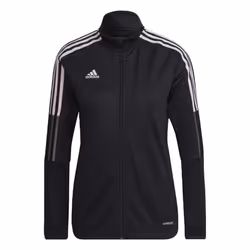 adidas Women's Tiro 21 Track Jacket Black/Clear Pink Large