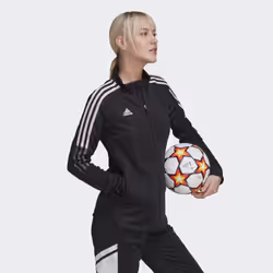 adidas Women's Tiro 21 Track Jacket  Black/Clear Pink  Large