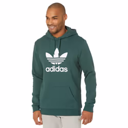 adidas Originals Mens Adicolor Classics Trefoil Hoodie  Mineral Green  Small