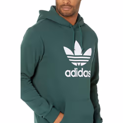 adidas Originals Mens Adicolor Classics Trefoil Hoodie  Mineral Green  Small