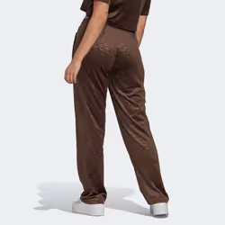 adidas Originals Women's Velour Straight Pants  Dark Brown  Large