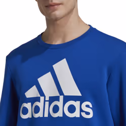 adidas Mens Essentials Big Logo Fleece Sweatshirt  Team Royal BlueWhite  Medium