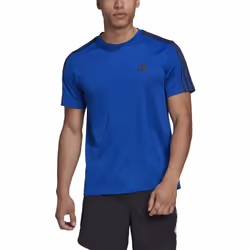 adidas Men's AEROREADY Designed 2 Move Sport 3-Stripes Tee Team Royal