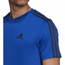 adidas Men's AEROREADY Designed 2 Move Sport 3-Stripes Tee  Team Royal