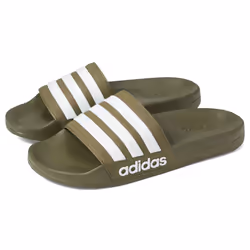adidas Unisex Adilette Shower Slides Sandal  Olive Strata/White/Olive Strata  18 US Men