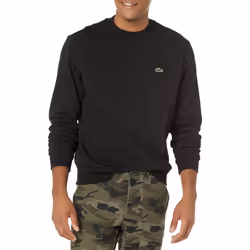 Lacoste Mens Organic Brushed Cotton Sweatshirt Noir XXLarge
