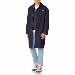 Lacoste Men's Front Pocket Trench Coat Abysm