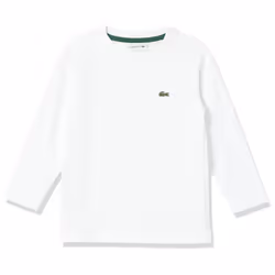 Lacoste Long Sleeve Crew Neck Cotton T-Shirt Blanc 5T