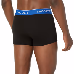 Lacoste Men's Casual Classic 3 Pack Cotton Stretch Trunks  Black/Marin
