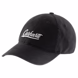 Carhartt womens Canvas Script Graphic Baseball Cap Black One Size US