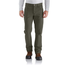 Carhartt Men's Rugged Flex Relaxed Fit Canvas 5-Pocket Work Pant  Moss  34W x 34L