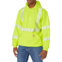 Carhartt Men's Big High Visibility Loose Fit Midweight Hooded Class 3
