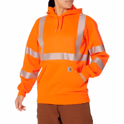 Carhartt Men's Big High Visibility Loose Fit Midweight Hooded Class 3