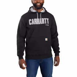Carhartt Men's Loose Fit Midweight Felt Logo Graphic Sweatshirt Black X-Large