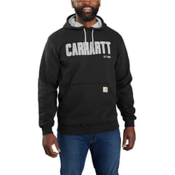 Carhartt Men's Loose Fit Midweight Felt Logo Graphic Sweatshirt Black X-Large