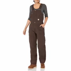 Carhartt womens Loose Fit Washed Duck Insulated Biberall Overall  Dark