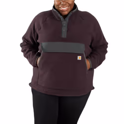 Carhartt womens Relaxed Fit Fleece Pullover Outerwear Blackberry Heather X-Small US