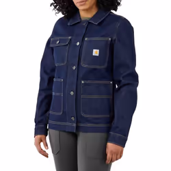 Carhartt Women's Rugged Flex Relaxed Fit Denim Jacket  Basin  Medium