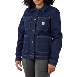 Carhartt Women's Rugged Flex Relaxed Fit Denim Jacket  Basin  Medium
