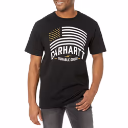 Carhartt Men's Relaxed Fit Midweight Short-Sleeve Flag Graphic T-Shirt