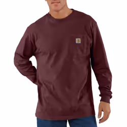 Carhartt Men's Loose Fit Heavyweight Long-Sleeve Pocket T-Shirt Port