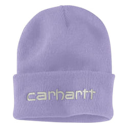 Carhartt Men's Knit Insulated Logo Graphic Cuffed Beanie  Lavender