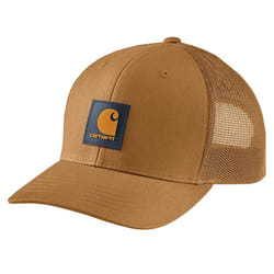Carhartt Men's Rugged Flex Twill Mesh Back Logo Patch Cap  Brown/Honey