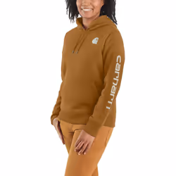 Carhartt Women's Relaxed Fit Midweight Logo Sleeve Graphic Sweatshirt