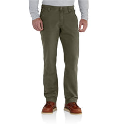 Carhartt Men's Rugged Flex Relaxed Fit Canvas Work Pant  Moss