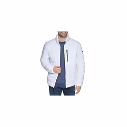 Calvin Klein Mens Lightweight Water Resistant Packable Down Puffer Jacket Standard and Big  Tall  White  Large