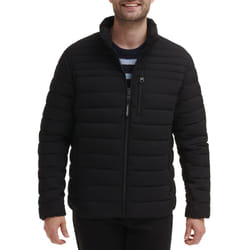 Calvin Klein Mens Lightweight Water Resistant Packable Down Puffer Jacket Standard and Big  Tall  Black Stretch  Small