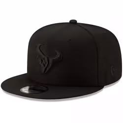 New Era NFL 9FIFTY Black On Black Adjustable Snapback Hat Cap One Size Fits All (US  Alpha  One Size  Houston Texans)
