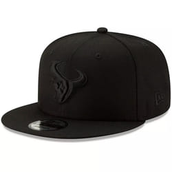 New Era NFL 9FIFTY Black On Black Adjustable Snapback Hat Cap One Size Fits All (US  Alpha  One Size  Houston Texans)