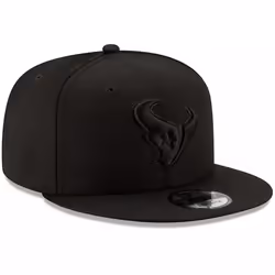 New Era NFL 9FIFTY Black On Black Adjustable Snapback Hat Cap One Size Fits All (US  Alpha  One Size  Houston Texans)