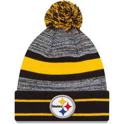 New Era Unisex-Adult NFL Official Sport Knit Classic Cuffed Knit Pom Beanie Hat (Pittsburgh Steelers)