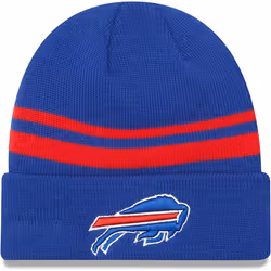 New Era Unisex-Adult NFL Official Sport Knit Classic Striped Knit Beanie Cold Weather Hat (Buffalo Bills)