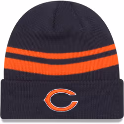 New Era Unisex-Adult NFL Official Sport Knit Classic Striped Knit Beanie Cold Weather Hat (Chicago Bears)