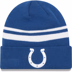 New Era Unisex-Adult NFL Official Sport Knit Classic Striped Knit Beanie Cold Weather Hat (Indianapolis Colts)